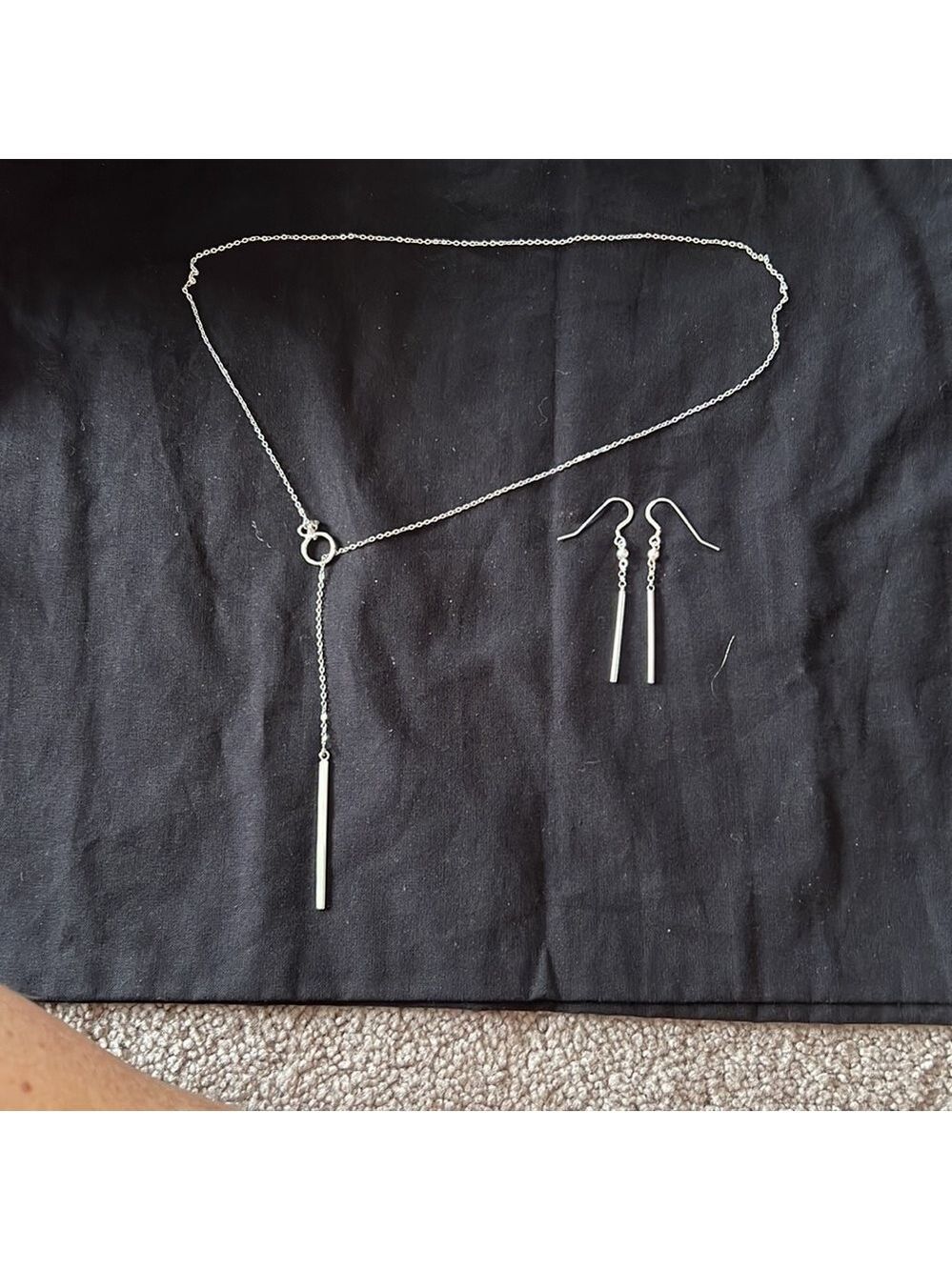 Sterling Silver Necklace and Earrings Set